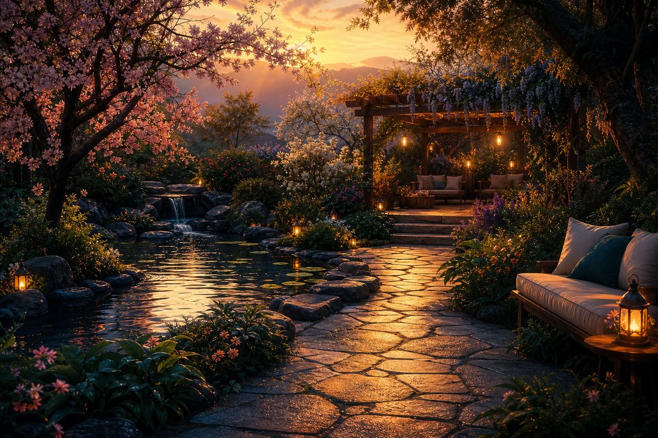 A quiet healing garden